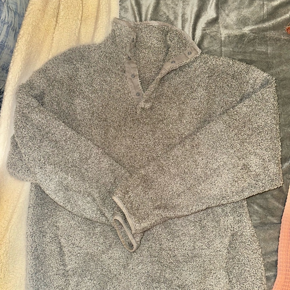 SKIMS COZY women’s snap knit pullover